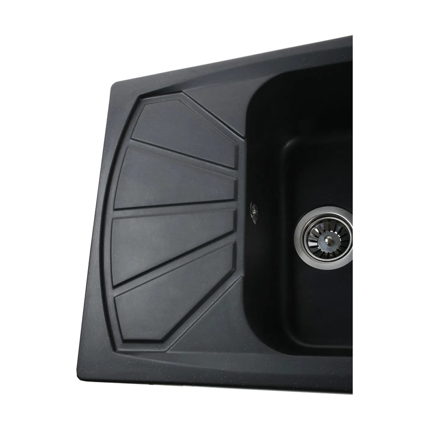 Гранітна мийка Globus Lux TANA 610х500-А0002, чорний - Фото 3
